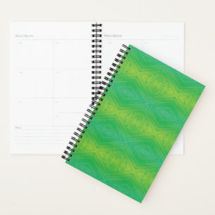 Agenda Aceptación   Patrón de Shibori azul verde amarillo