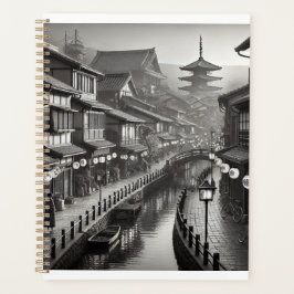 Agenda Acero Inoxidable Negro y Blanco Estilo Japonés 90s
