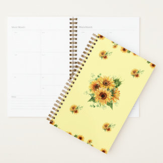 Agenda Acrílico de girasol – Gráfico floral