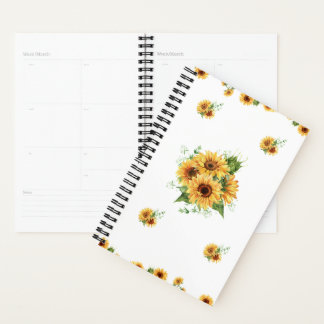 Agenda Acrílico de girasol – Gráfico floral