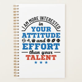 Agenda Actitud del entrenador de educación física del pro