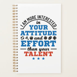 Agenda Actitud del entrenador de educación física del pro