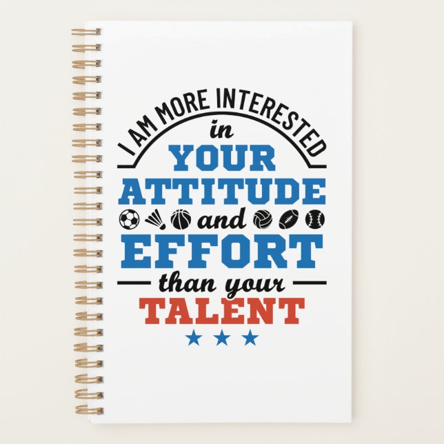 Agenda Actitud del entrenador de educación física del pro (Anverso)