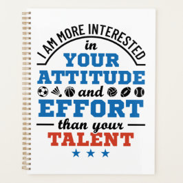 Agenda Actitud del entrenador de educación física del pro