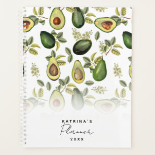 Agenda Acuarela Aguacate Botánico Mensual
