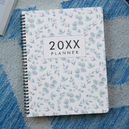 Agenda Acuarela de eucalipto semanal y mensual 2022