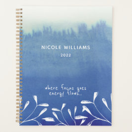 Agenda Acuarela De Ombre Azul De La Marea