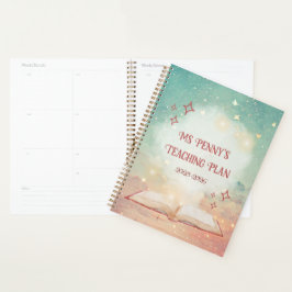 Agenda acuarela de texto de personalizado