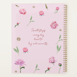 Agenda Acuarela Floral Peonía Rosa