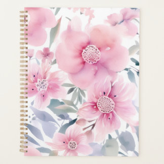 Agenda Acuarela floral rosa