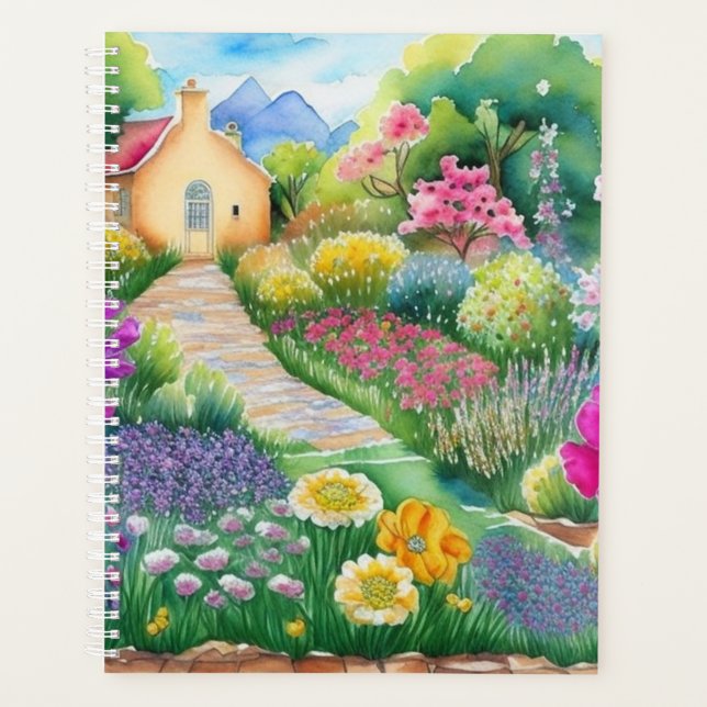Agenda acuarela inspirada en Bridgerton Floral romántica (Anverso)