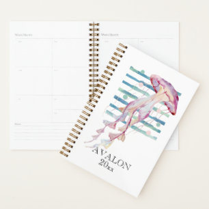 Agenda Acuarela JELLYFISH Beach Coastal AVALON EDITABLE