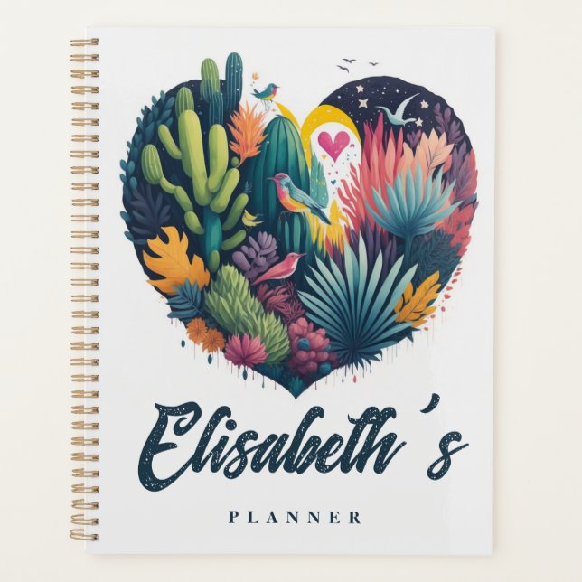 Agenda Acuarela Jungle Heart Birds (Anverso)