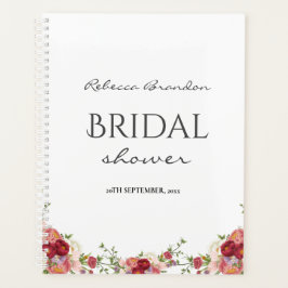 Agenda Acuarela Peony Flower Floral Brigada