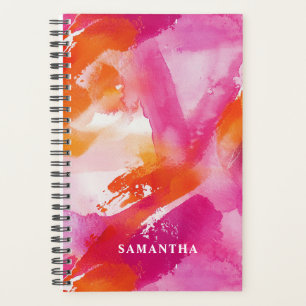 Agenda Acuarela Rosa Naranja