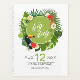 Agenda Acuarela Tropical con Toucan Boda Green ID577