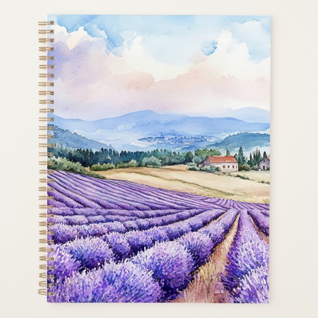 Agenda Acuarelas serenos campos de lavanda (Anverso)