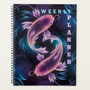 Agenda Acuario de peces exóticos coloridos y translúcidos