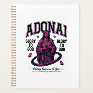 Agenda Adonai Gloria a Dios Diseño Vectorial Cristiano Vi