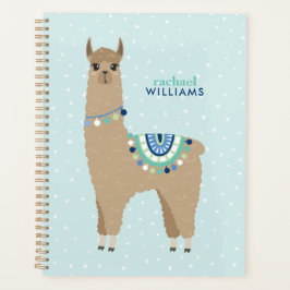 Agenda Adorable Alpaca Marrón Personalizada