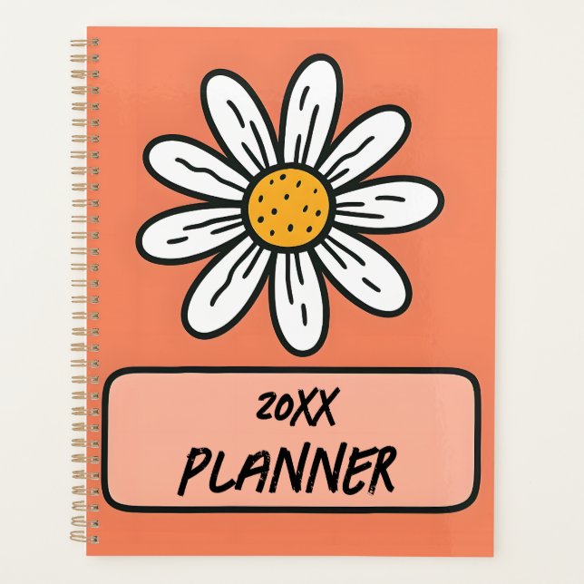 Agenda Adorable Daisy Pattered | Texto de año personaliza (Anverso)