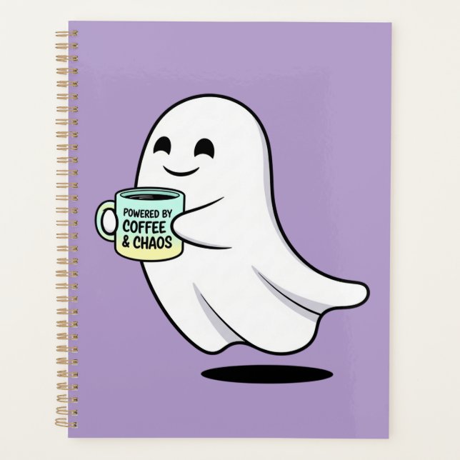 Agenda Adorable Ghost Cute Halloween Illustration (Anverso)