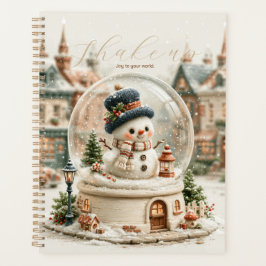 Agenda Adorable Globo de Nieve de Muñeco de Nieve