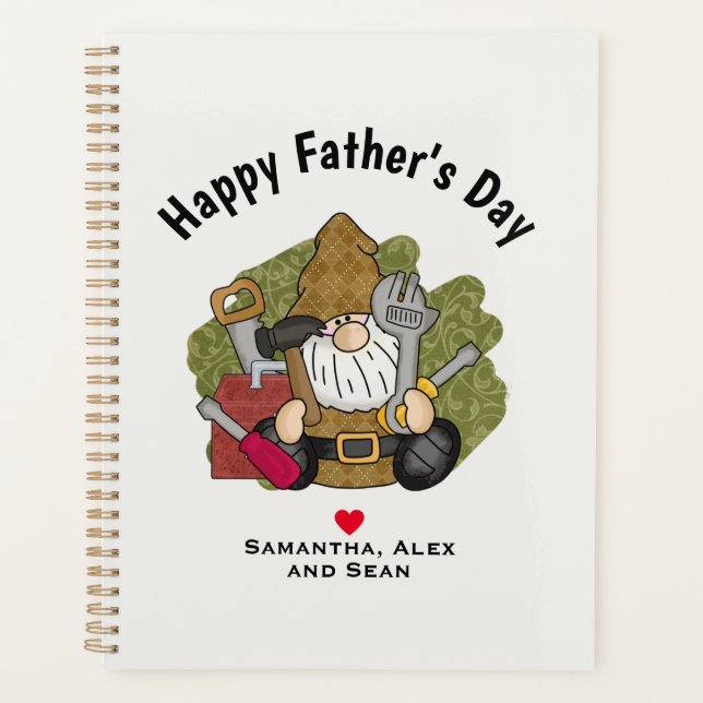 Agenda Adorable Handyman & Carpenter Garden Gnome (Anverso)