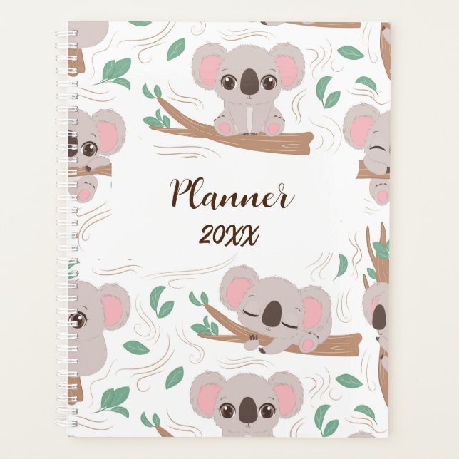 Agenda Adorable Koala Bear Australian Animal Planner (Anverso)