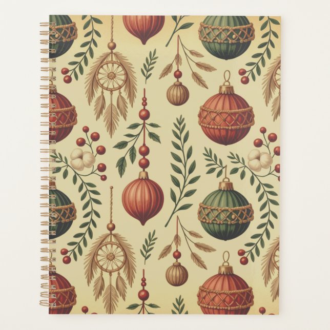Agenda Adornos de Navidad Boho (Anverso)