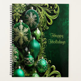 Agenda Adornos Decorativos Verdes Fiesta