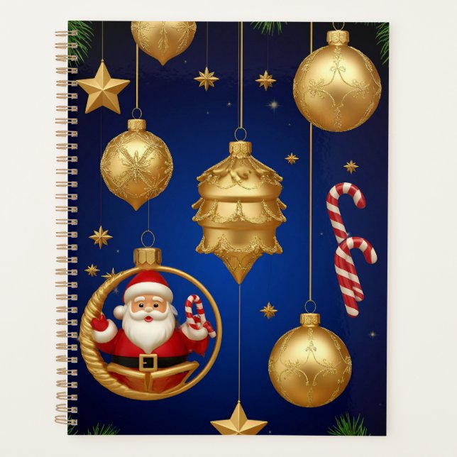 Agenda Adornos elegantes de Navidad (Anverso)
