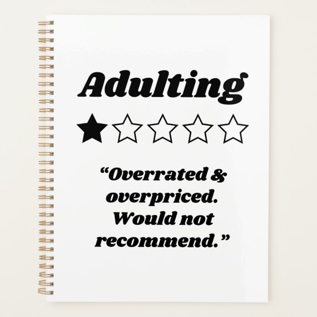 Agenda Adulto a One Star Review (Anverso)