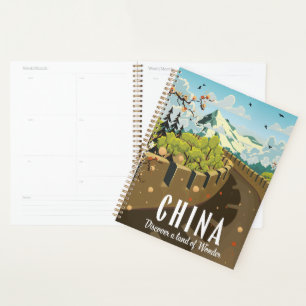 Agenda Afiche de la Gran Muralla de China para viajes
