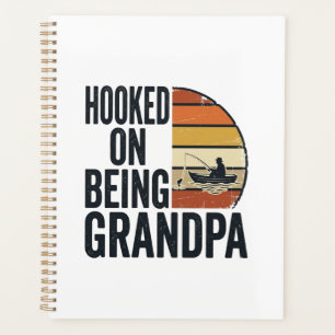 Agenda Aficionado a ser abuelo de pesca Diseño vectorial 
