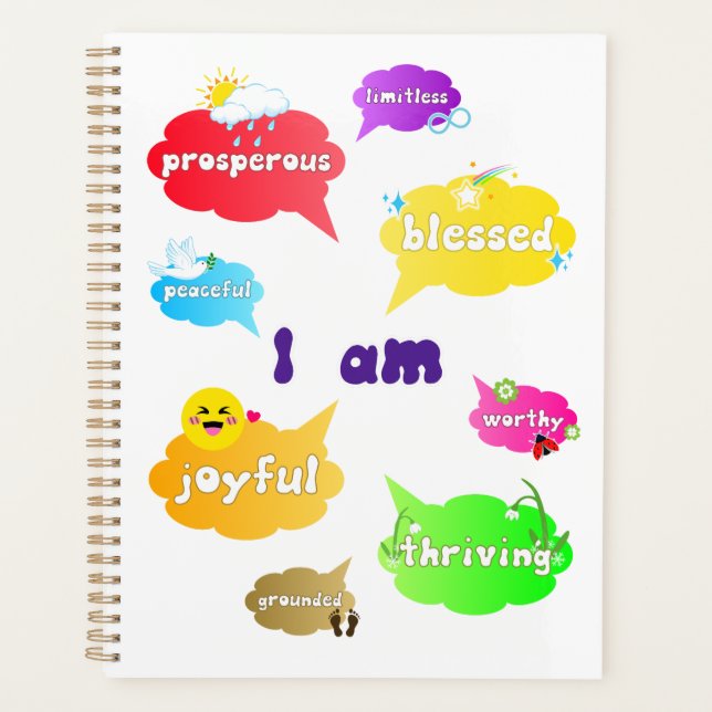 Agenda Afirmaciones Positivas Palabras Amor Propio (Anverso)