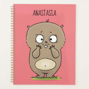 Agenda Afortunadamente adorable personalizado de hámster 