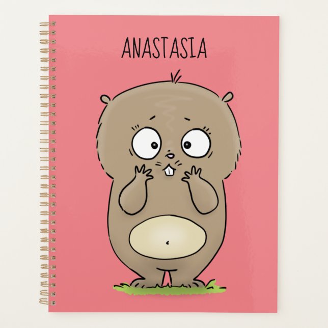 Agenda Afortunadamente adorable personalizado de hámster  (Anverso)
