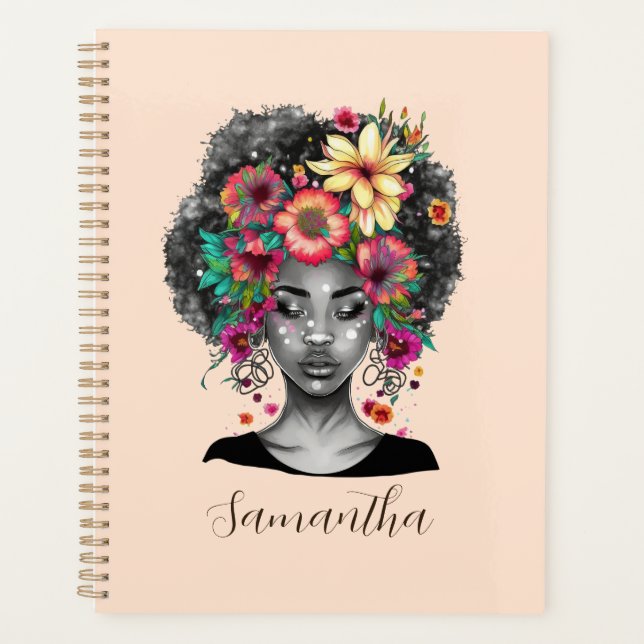 Agenda Afromujer floral elegante (Anverso)