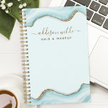 Agenda Agante de mármol azul Purpurina de oro personaliza<br><div class="desc">Este lujoso planificador le ofrece un magnífico entorno con un fascinante diseño de ágate azul acentuado por un brillante purpurina de oro. El elegante diseño de mármol aporta un toque de sofisticación, mientras que el nombre del personalizable o el logotipo lo convierten en el único tuyo. Manténgase organizado e inspirado...</div>