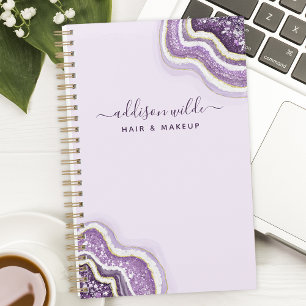 Agenda Ágata Purpura Brillante Negocios Personalizados