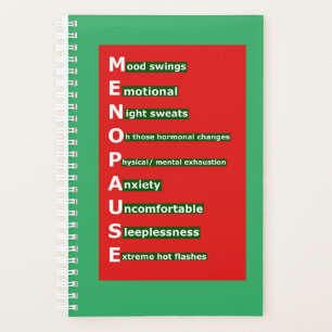 Agenda Agenda: Planner de regalo para mujeres menopáusic