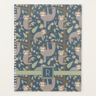 Agenda ¡Agrega tu inicial Patrón de eslora floral cú