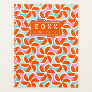 Agenda Agrega tu nombre   Modelo de Wedge Naranja retro