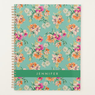 Agenda Agrega tu nombre   Modelo floral de esbozo brillan