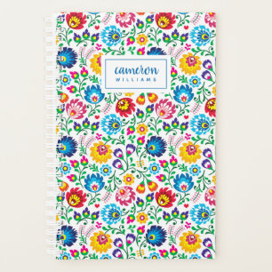 Agenda Agrega tu nombre   Patrón de flor de arte popular