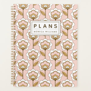 Agenda Agrega tu nombre Patrón floral moderno de media