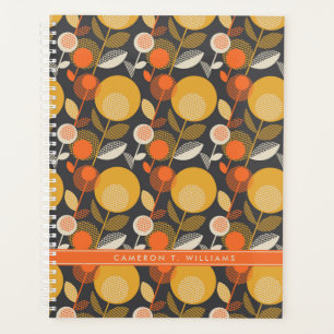 Agenda Agrega tu nombre   Patrón floral retro clásico