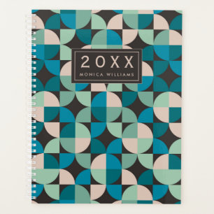 Agenda Agrega tu nombre Patrón retro vintage 60