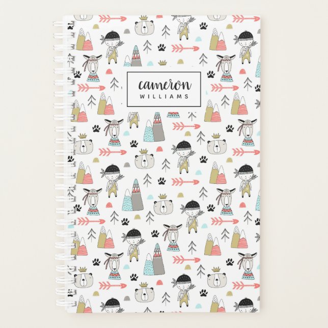 Agenda Agrega tu nombre | Pequeños animales de bosque y n (Anverso)